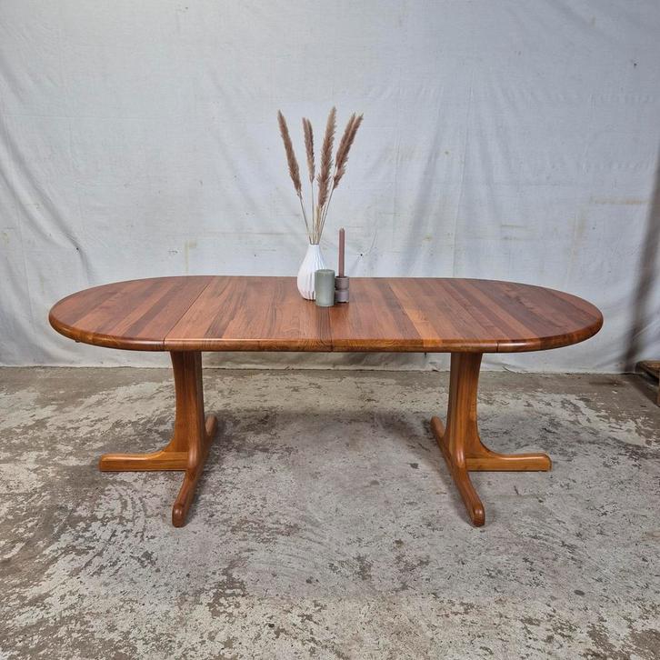 Kristoffersen & Søn vintage Deense verlengbare eettafel 60s, Antiek en Kunst, Antiek | Meubels | Tafels, Ophalen