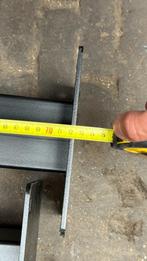 Zwarte metalen tafelpoten (4 stuks), Huis en Inrichting, Tafelonderdelen, Ophalen, Tafelpoot, Minder dan 50 cm, 50 tot 100 cm