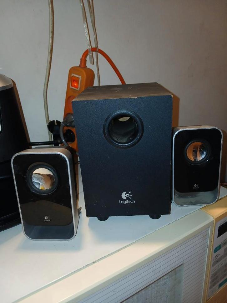 Logitech LS21 PC-luidsprekerset - 2.1-systeem, Computers en Software, Pc speakers, Gebruikt, Audiokanaal 2.1, Ophalen of Verzenden