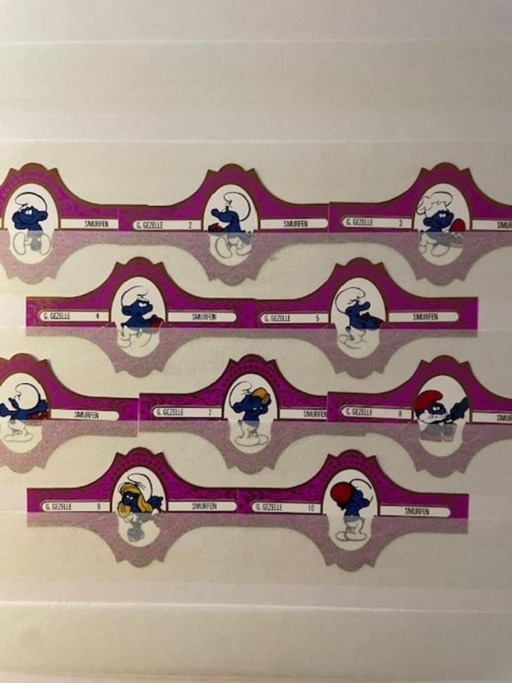 De Smurfen (les Schtroumpfs) Sigarenbanden G Gezelle, Boeken, Stripverhalen, Zo goed als nieuw, Complete serie of reeks, Ophalen of Verzenden