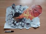 Grote muursticker van basketbal, Sports & Fitness, Basket, Enlèvement, Comme neuf, Autres types