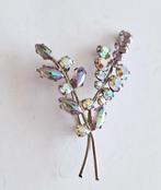 Schitterende vintage broche met Aurora Borealis steentje, Ophalen of Verzenden, Broche