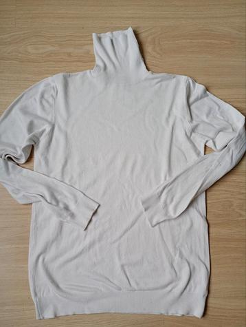 Pull col roulé taille M pulls&Bear blanc, Enlèvement ou Envoi, Porté, Blanc