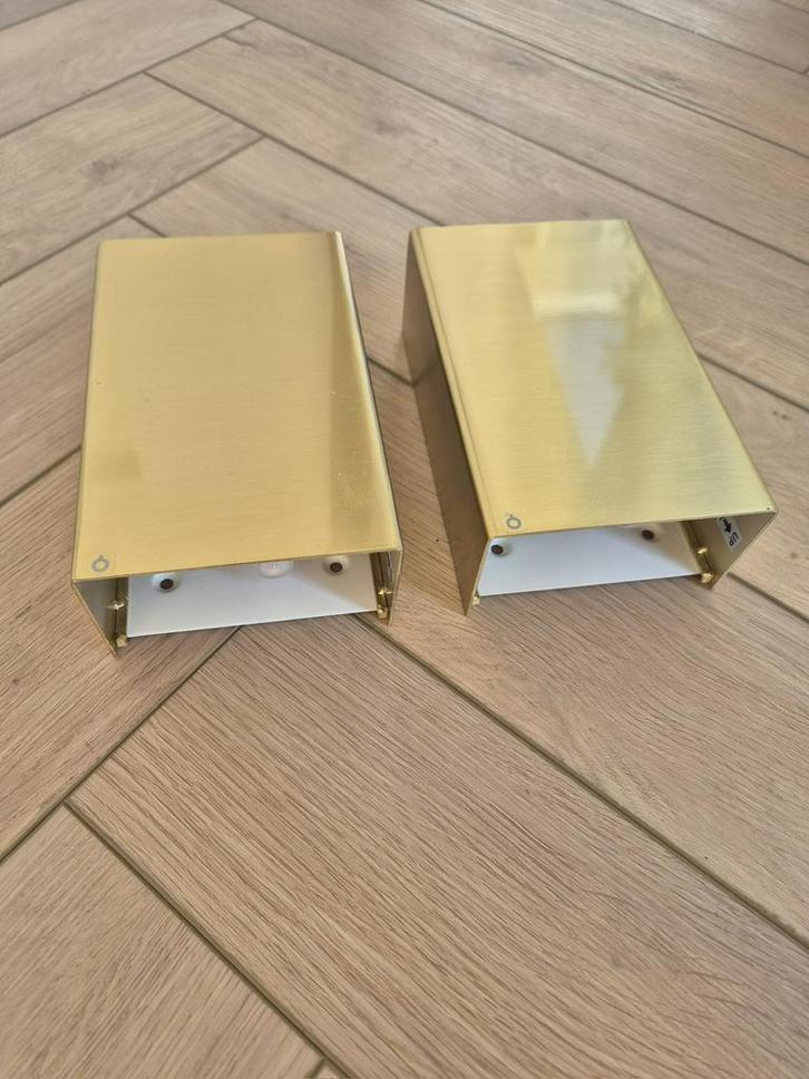Wandlampen 2 stuks Qazqa messing kleur ongebruikt!, Huis en Inrichting, Lampen | Wandlampen, Zo goed als nieuw, Ophalen of Verzenden