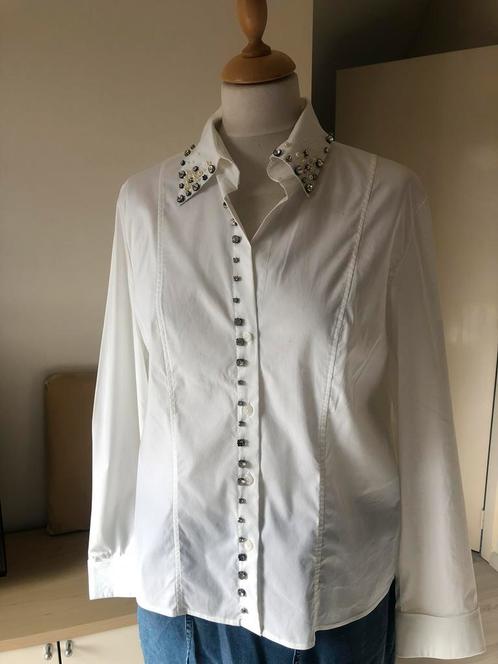 Prachtige witte bloes Luisa Cerano 42, Kleding | Dames, Blouses en Tunieken, Maat 38/40 (M), Wit, Ophalen of Verzenden
