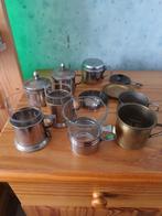 Lot de tasses à thé verre et métal, Maison & Meubles, Autres types, Autres matériaux, Autres styles, Utilisé