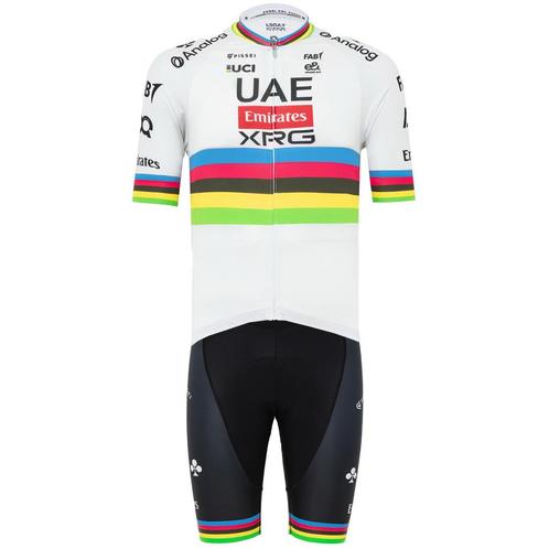 Wielerkledij wereldkampioen Pogacar team UAE 2025, Fietsen en Brommers, Fietsaccessoires | Fietskleding, Nieuw, Heren, Ophalen