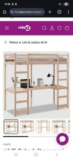 vidaXL houten tussenbed 75x190cm met bureau, Ophalen