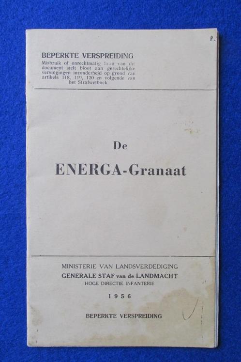 Gebruikshandleiding 'De Energa-Granaat', Collections, Objets militaires | Général, Envoi