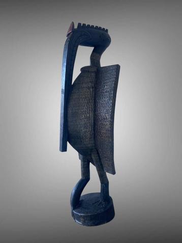 African Art Grote Neushoornvogel Senoufo hout 153cm beschikbaar voor biedingen