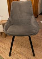 8 chaises style scandinave - aspect velours gris souris, Maison & Meubles, Chaises, Tissus, Gris, Enlèvement, Modèle scandinave épuré