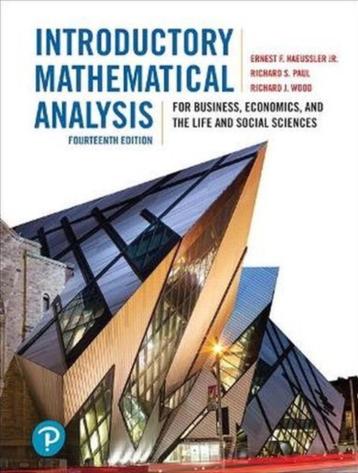 Introductory Mathematical Analysis for Business, Economics, 