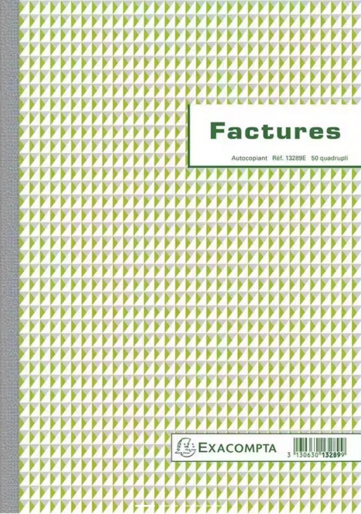 Exacompta Facturier Nieuw 21x29,7 50 4-voudige vellen, Diversen, Schrijfwaren, Nieuw, Ophalen of Verzenden