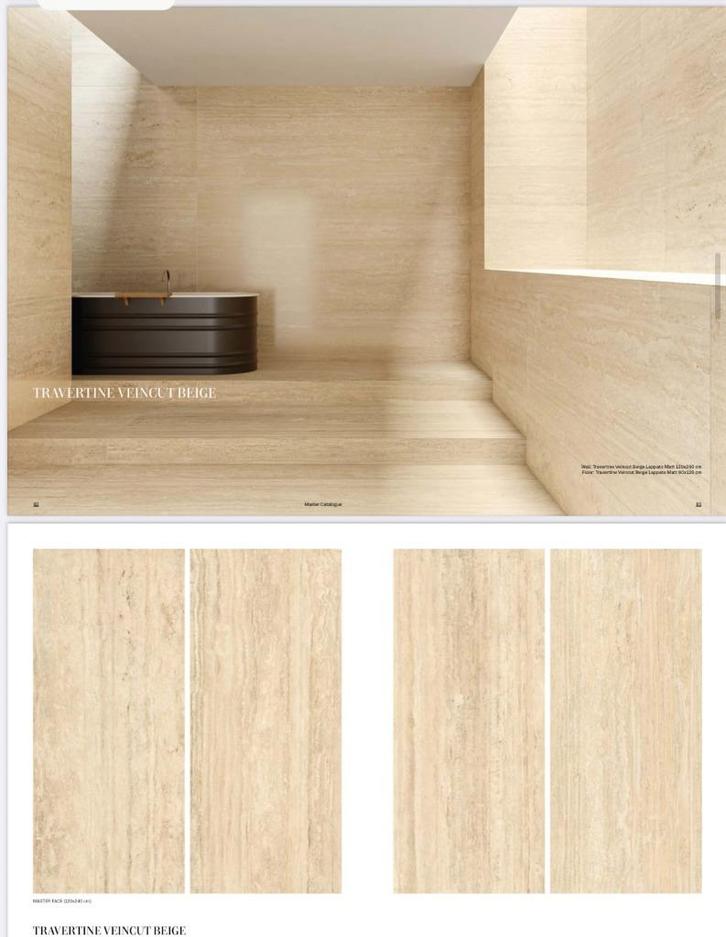 Travertin Beige merk Nexion 1198x598x9mm honed, Doe-het-zelf en Bouw, Tegels, Nieuw, Wandtegels, Keramiek, 60 cm of meer, 60 cm of meer