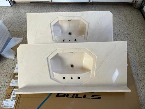 set lavabo wastafels in marmer, Huis en Inrichting, Badkamer | Badkamermeubels, Gebruikt, Ophalen