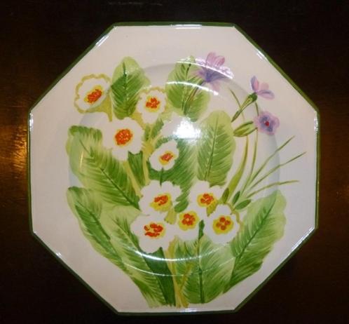 Sierbord 'Bloemen' Maison CHAUMETTE (Parijs), Huis en Inrichting, Keuken | Servies, Nieuw, Bord(en), Porselein, Verzenden
