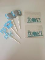 Taartdecoratie olifant "It's a boy" (NIEUW), Ophalen of Verzenden, Nieuw