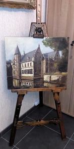 Antieken decoratieve schildersezel + schilderij, Antiek en Kunst, Ophalen