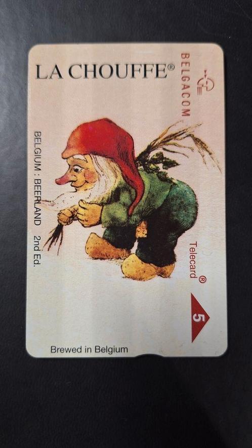 Telefoonkaart La Chouffe bier - Belgacom, Verzamelen, Telefoonkaarten, Ophalen of Verzenden