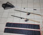 2 Hengels 3.60 1.5 lbs + Schepnet Karper Of Witvis, Ophalen of Verzenden, Zo goed als nieuw, Complete set