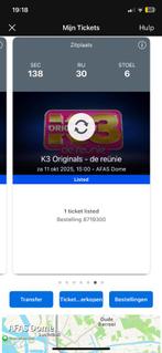 K3 original ticket, Tickets en Kaartjes, Eén persoon, Oktober, Dance