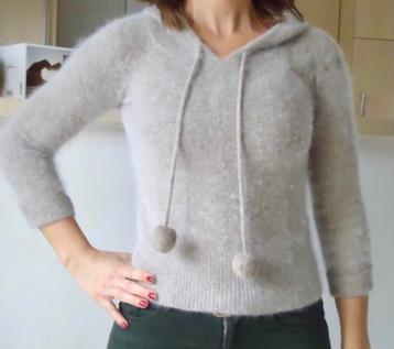 Pull beige doudoune