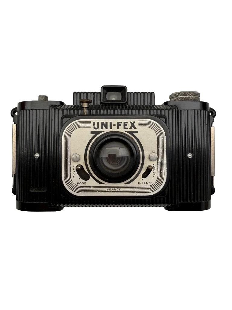 Appareil photo Fex Uni-Fex 6x9 bakélite – France 1950, Collections, Appareils photo & Matériel cinématographique, Appareils photo