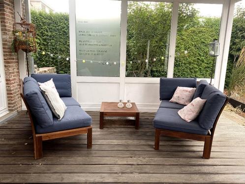 Te koop: IKEA ÄPPLARÖ tuinset (z.g.a.n.), Tuin en Terras, Tuinsets en Loungesets, Zo goed als nieuw, Tuinset, Hout, 5 zitplaatsen