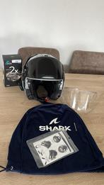 Shark OXO dark nardo grey met cardo 2x & jbl speakers, Enlèvement, Shark
