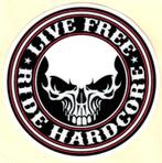 Live Free Ride Hardcore sticker, Verzenden