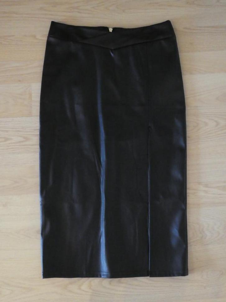 Rok Faux Leather Zwart, Kleding | Dames, Rokken, Nieuw, Zwart, Ophalen of Verzenden