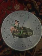 Moto Guzzi reclame klok Quartz 30cm, Ophalen of Verzenden, Zo goed als nieuw, Reclamebord