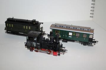 fleischmann ho loco vapeur anna + 2 voitures, Fleischmann, Locomotive, Envoi, Courant continu