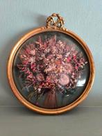 Grote vergulde kader droogbloemen, Dollanzo, Ophalen of Verzenden