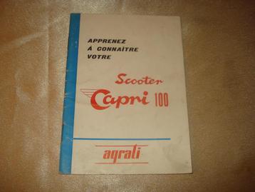 CAPRI 100 Scooter Ancien Manuel d'Utilisation, Motoren, Handleidingen en Instructieboekjes, Ophalen of Verzenden, Overige merken
