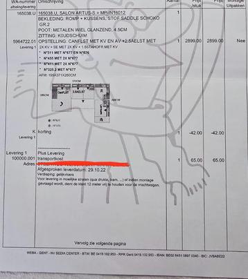 Zetel U-model groot voor grote gezin beschikbaar voor biedingen