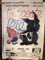 Affiche Tout Conte fête janvier-juin 92 - René Hausman 1991, Une BD, Enlèvement, Utilisé, René Hausman