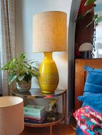 Mooie lamp in keramiek met stoffen vintage lampenkap, Ophalen of Verzenden