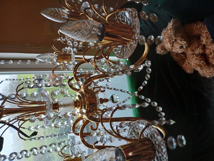 2 lusters met kristal, Antiek en Kunst, Curiosa en Brocante, Ophalen