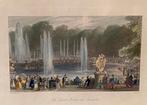 Gravures Anglaise Encadrée du 19ème Siècle Versailles, Antiquités & Art, Enlèvement ou Envoi