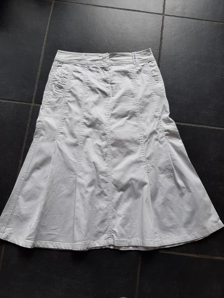 One Touch witte lange rok, Kleding | Dames, Rokken, Gedragen, Maat 36 (S), Wit, Onder de knie, Ophalen of Verzenden