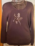 Xandres L donkerbruine geklede shirt Nieuw, Bruin, Maat 42/44 (L), Ophalen of Verzenden, Zo goed als nieuw