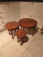 3 Houten tafeltjes, Ophalen of Verzenden