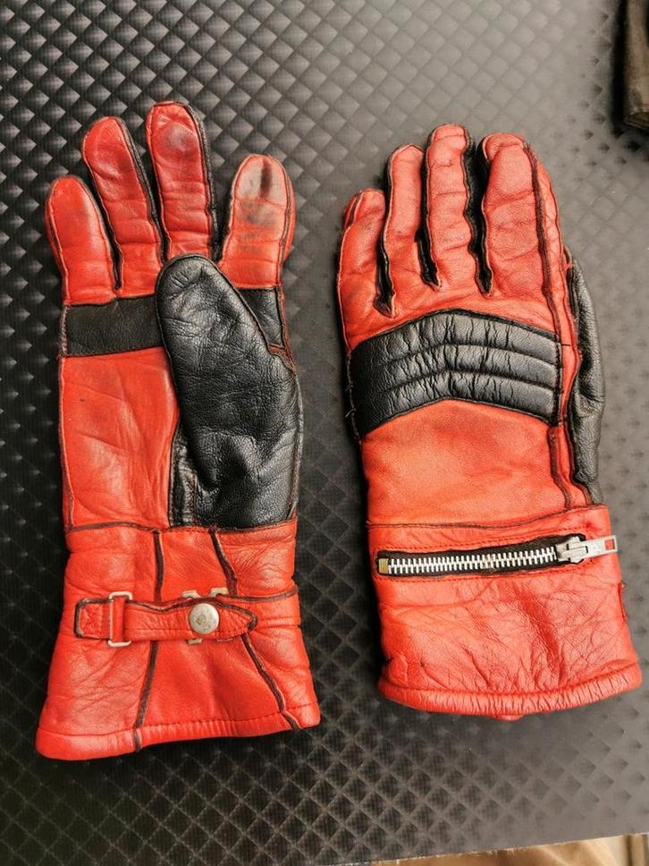 3pc Retro handschoenen,belstaff,leder.., Motoren, Kleding | Motorkleding, Handschoenen, Dames, Heren, Tweedehands, Ophalen of Verzenden