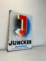 Panneau publicitaire émaillé JUNCKER Bikes, Enlèvement ou Envoi, Utilisé, Panneau publicitaire