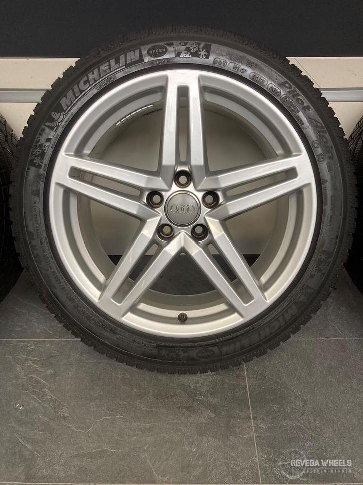 18” originele Audi A6 C7 velgen Michelin winterbanden 5x112, Auto-onderdelen, Banden en Velgen, Banden en Velgen, Winterbanden