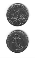 2 x munten Frankrijk 1 Franc 1960 1961 Pr, Enlèvement ou Envoi, Monnaie en vrac, France