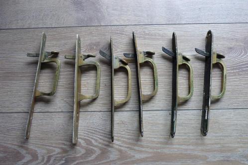 Lot van 6 antieke deurklinken, Doe-het-zelf en Bouw, Hang- en Sluitwerk, Gebruikt, Klink of Kruk, Koper of Messing, Ophalen of Verzenden