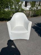 Fauteuil en simili cuir blanc, Moins de 75 cm, Comme neuf, Enlèvement, 50 à 75 cm