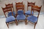 Klassieke stoelen in eik, Huis en Inrichting, Ophalen, Gebruikt, Blauw, Klassiek